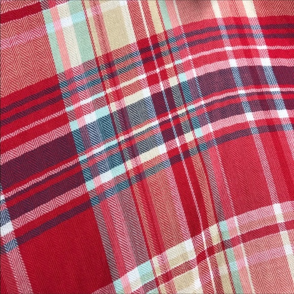 Lucky Brand Red Plaid button Down size M ❤️ - Picture 4 of 5